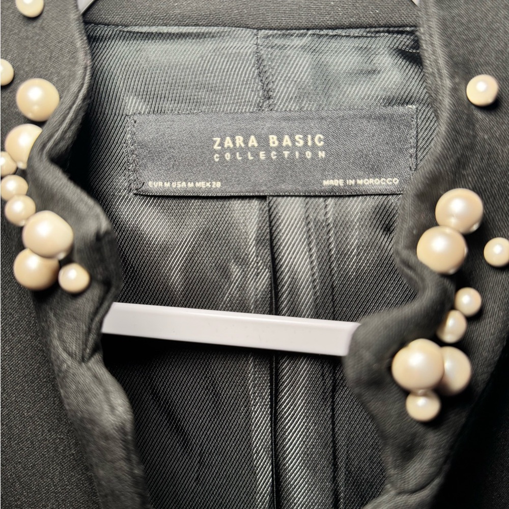 Zara Studded Blazer Coat in Black, Size M NWT - Picture 4 of 16